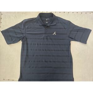 Antigua Atlanta Braves Polo Shirt Mens Large Navy MLB Logo Golf Polo